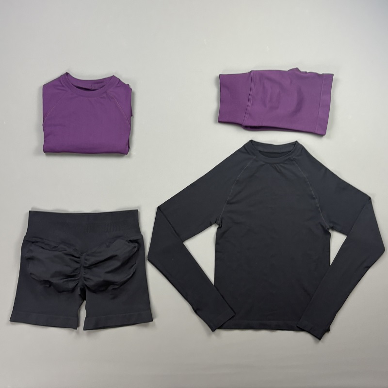 Pilates Yoga Stretching - 2 Parçalı Kadın Spor Seti Raglan