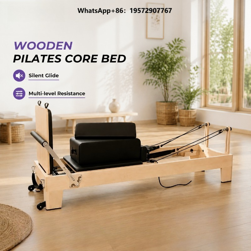 Pilates And Yoga Studio - Ticari Beyaz Akçaağaç Pilates Reformer Profesyonel
