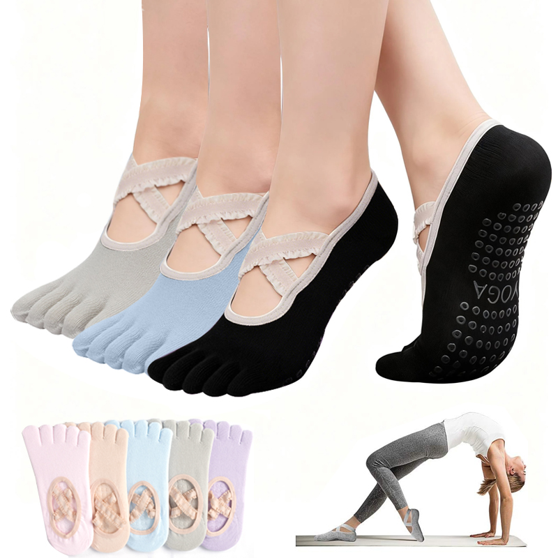 Pilates And Yoga Studio - Bayanlar Kaymaz Pilates Çorap Kadın Dantel