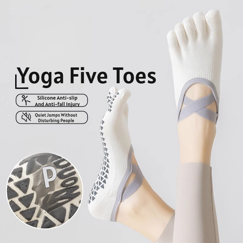Pilates Yoga &A - Yazlık ince beş parmaklı yoga çorapları,