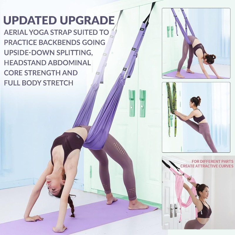 Pilates Yoga Stretching - Ayarlanabilir Hava Yogası Hamak Seti Pilates