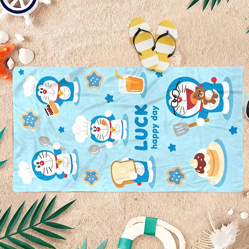 Doraemon Mor Hayalet Plaj Havl - Pilates Yoga Towel incelemesi ve fiyatı