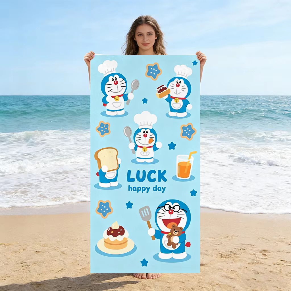 Doraemon Mor Hayalet Plaj Havl - Pilates Yoga Towel incelemesi ve fiyatı
