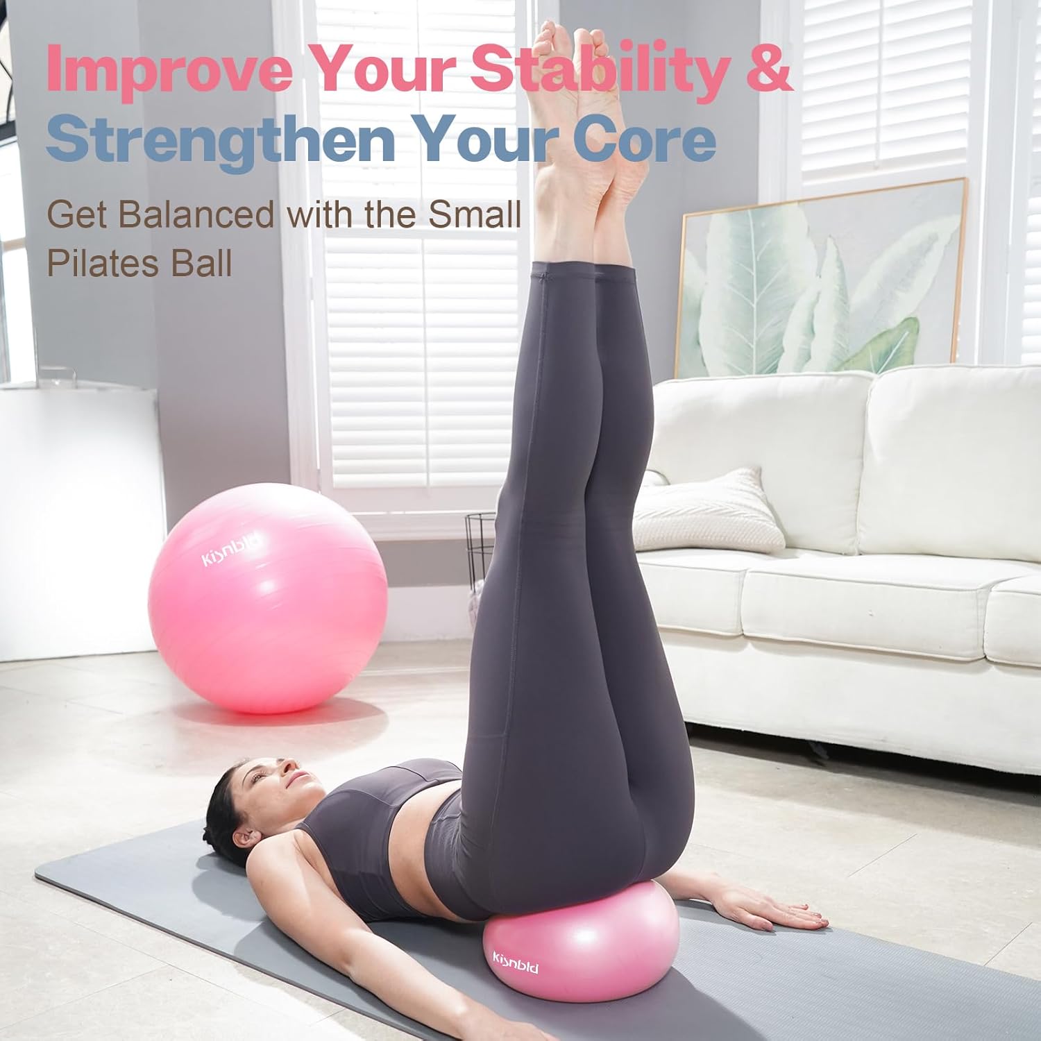 Küçük Egzersiz Topu, 9 İnç Min - Pilates Yoga Workout At Home incelemesi ve fiyatı
